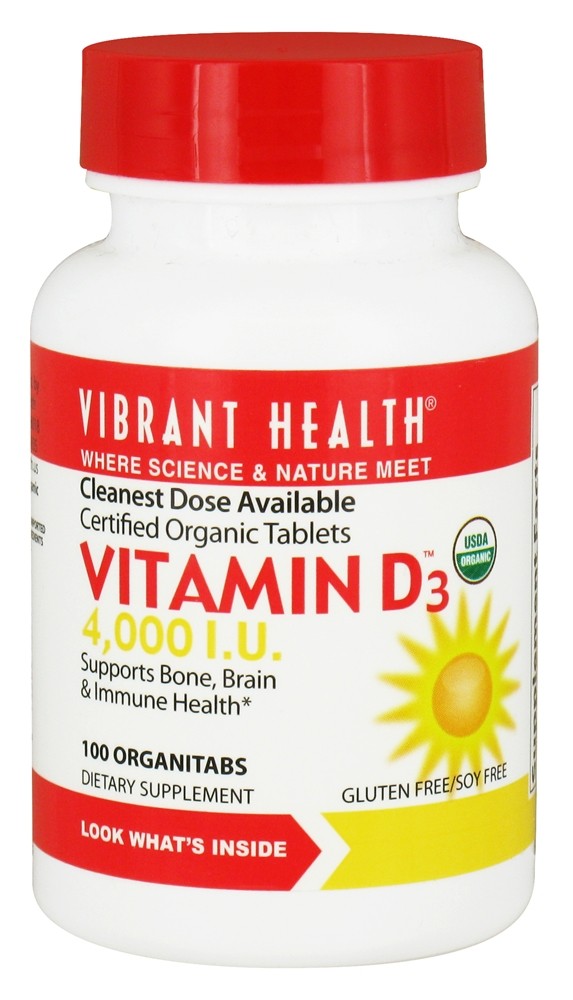 Vibrant Health - Vitamin D3 4000 IU - 100 Tablets