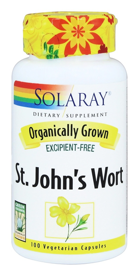Solaray - Organically Grown St. John's Wort - 100 Vegetarian Capsules