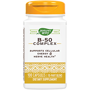 Vitamin B-50 Complex - Energy & Nerve Support (100 Capsules)