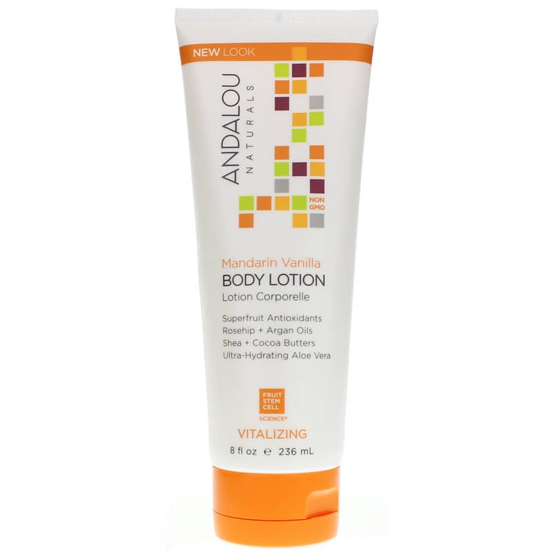 Andalou Naturals Mandarin Vanilla Body Lotion, Vitalizing Formula 8 Oz