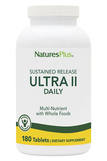 Natures Plus - Sustained Release Ultra II Daily Multi-Nutrient with Whole Foods - 180 Tablets