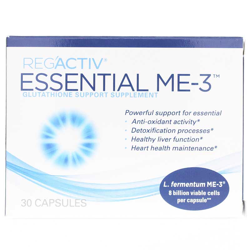 Essential Formulas Regactiv Essential Me-3 Glutathione 30 Capsules