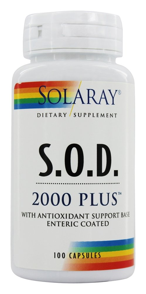 Solaray - S.O.D. 2000 Plus Enteric Coated w/ Antioxidant Support Base - 100 Capsules