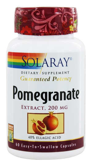 Solaray - Guaranteed Potency Pomegranate Extract 200 mg. - 60 Capsules