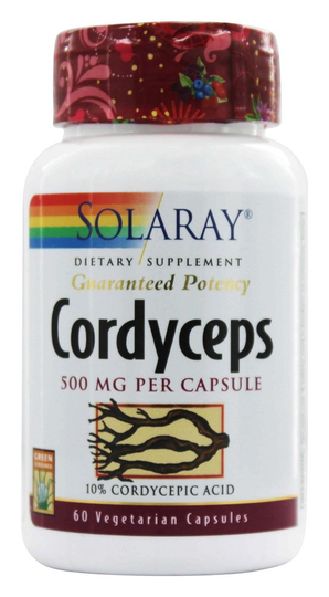 Solaray - Guaranteed Potency Cordyceps 500 mg. - 60 Vegetarian Capsules