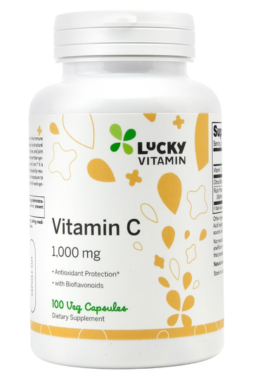 LuckyVitamin - Vitamin C with Rose Hips 1000 mg. - 100 Veg Capsules
