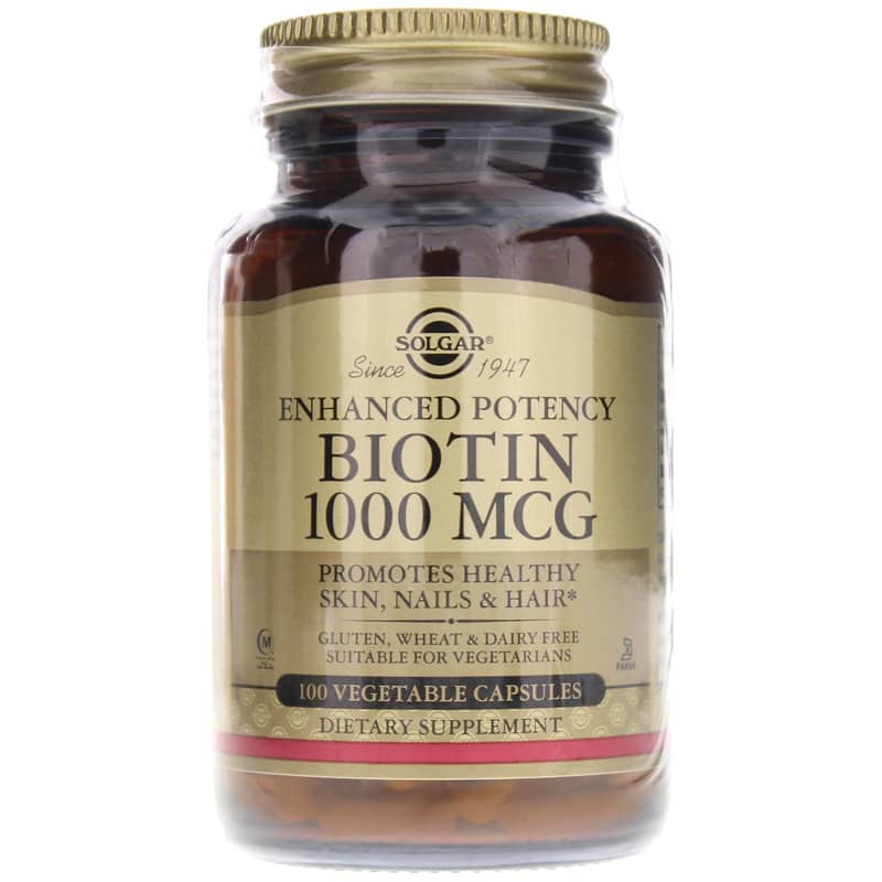 Solgar Biotin 1000 Mcg 100 Veg Capsules