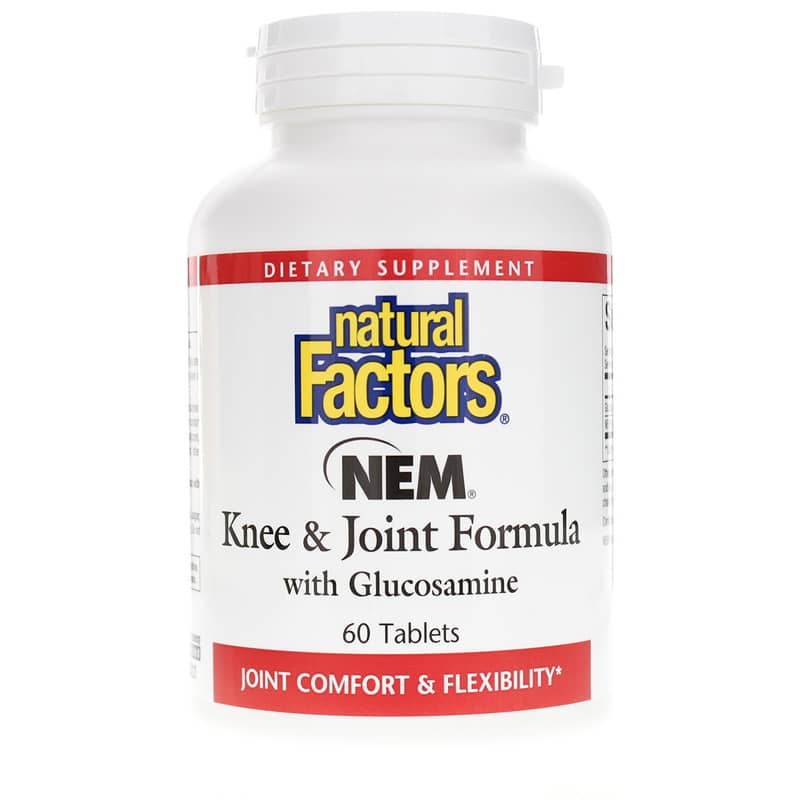 Natural Factors NEM Knee & Joint Formula with Glucosamine 60 Tablets