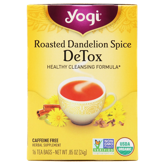 Yogi Tea - Organic Roasted Dandelion Spice DeTox Caffeine Free - 16 Tea Bags