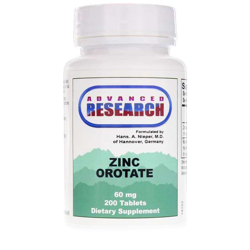 Advanced Research Zinc Orotate 60 Mg 200 Tablets