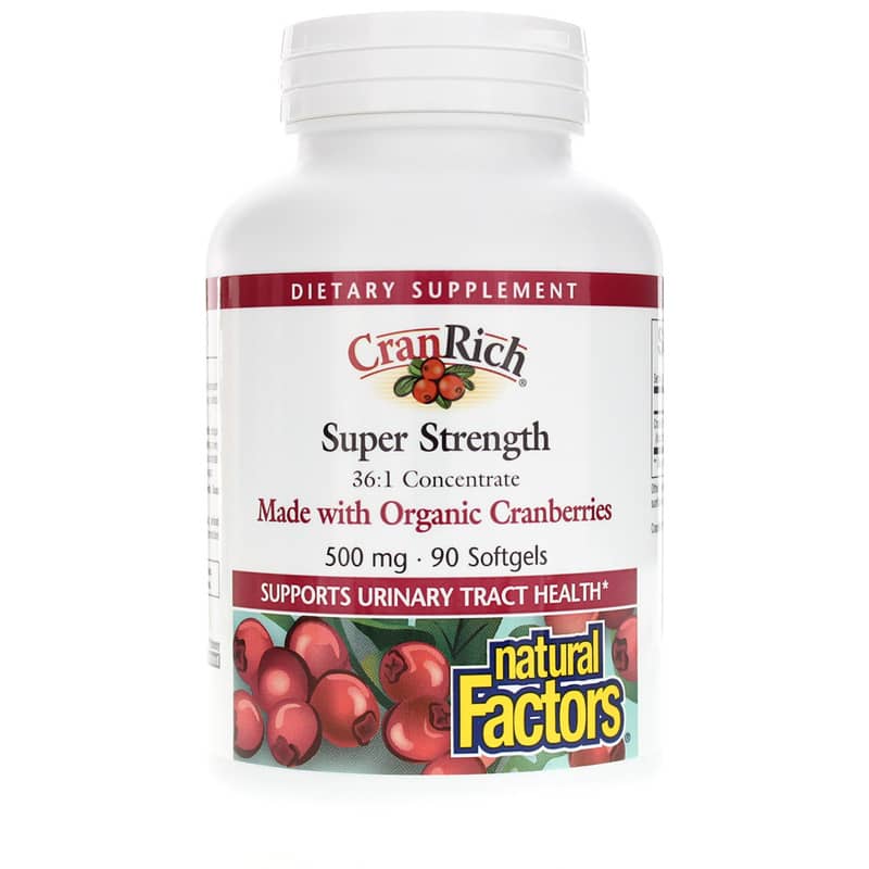 Natural Factors CranRich Super Strength with Organic Cranberries 90 Softgels