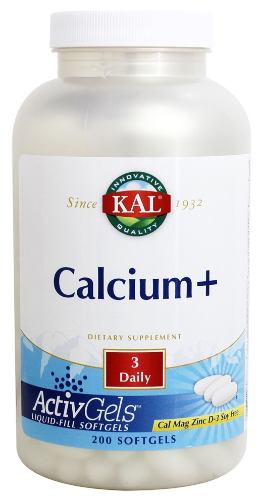 Kal - Calcium With Mag Zinc & Vitamin D3 1000 mg. - 200 Softgels