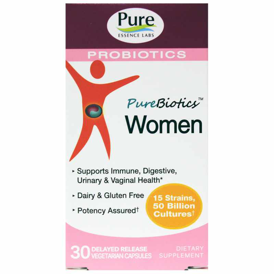 Pure Essence Labs PureBiotics Women Probiotic 30 Veg Capsules