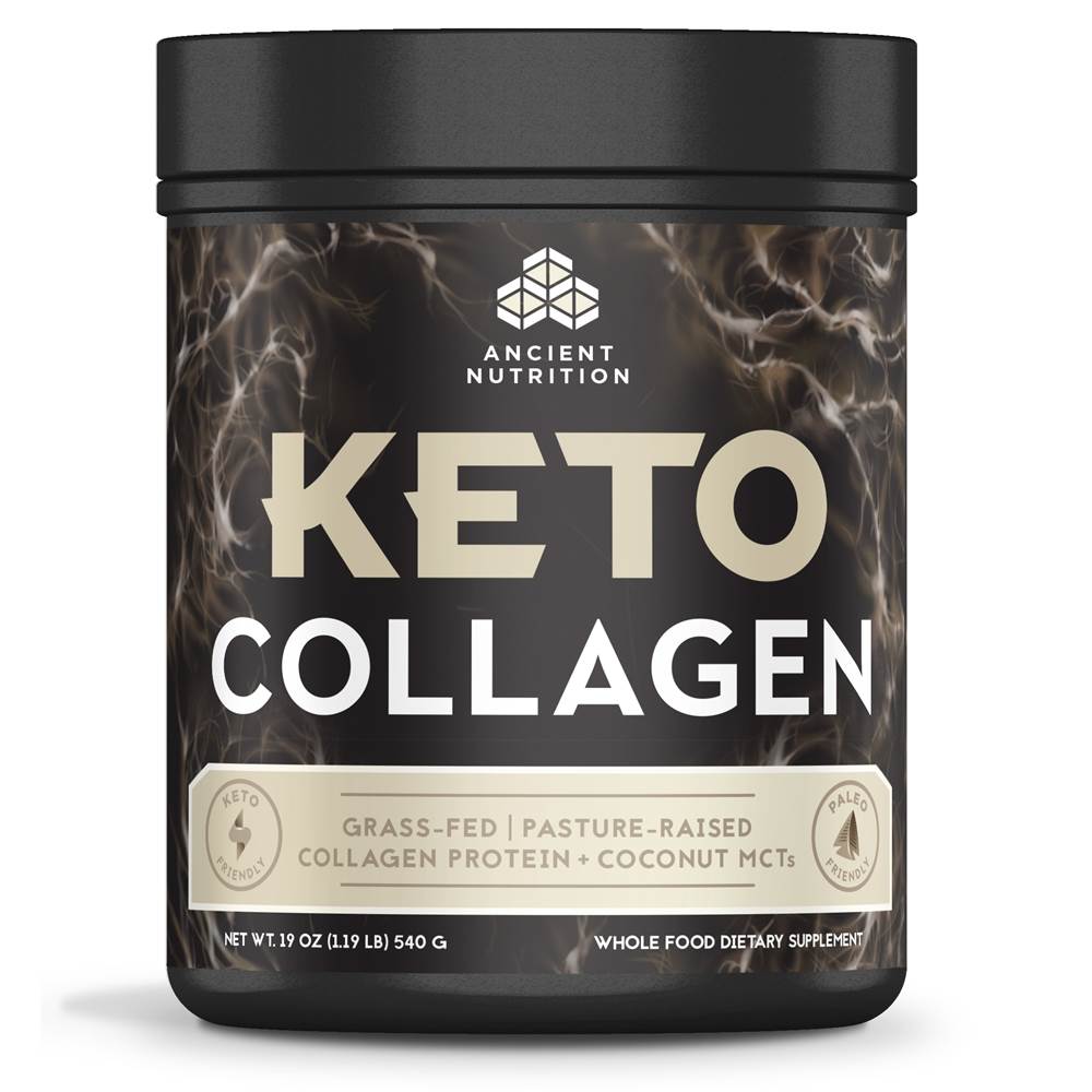 Ancient Nutrition - Keto Collagen Protein Coconut MCTs Powder - 19 oz.