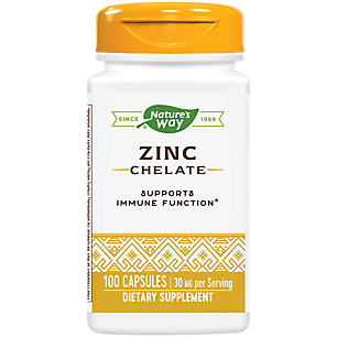 Zinc Chelate - Supports Immune Fucntion - 30 MG (100 Capsules)