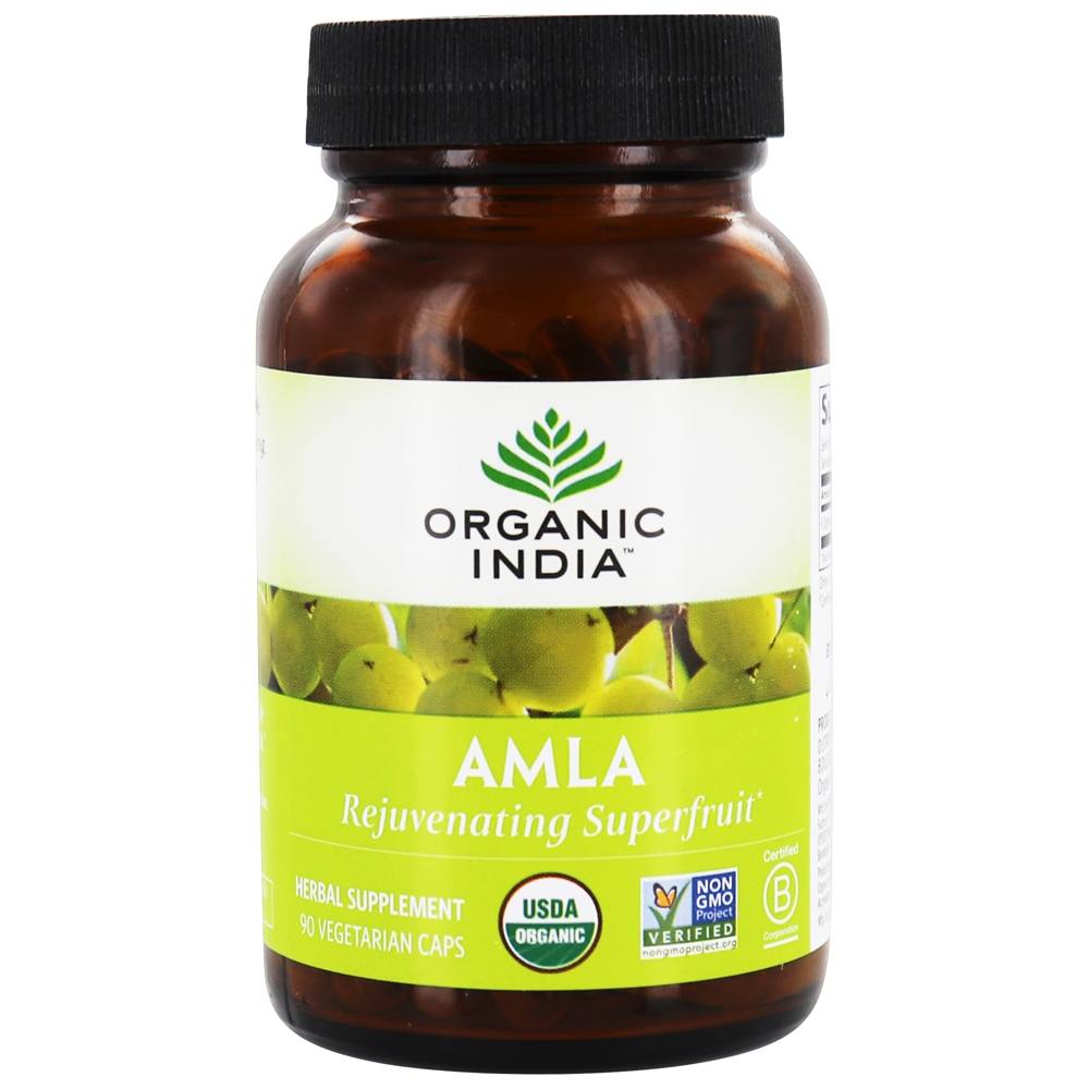 Organic India - Organic Amla Rejuvenating Superfruit - 90 Vegetarian Capsules
