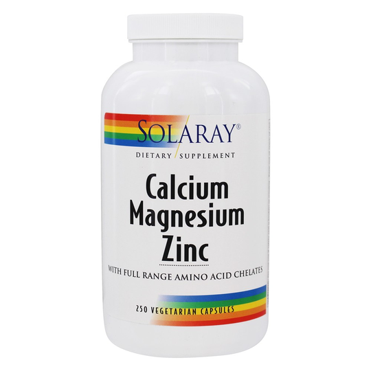 Solaray - Calcium Magnesium Zinc - 250 Vegetarian Capsules