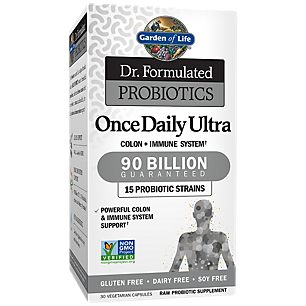 Dr. Formulated Once Daily Ultra Probiotics - 90 Billion CFUs (30 Vegetarian Capsules)