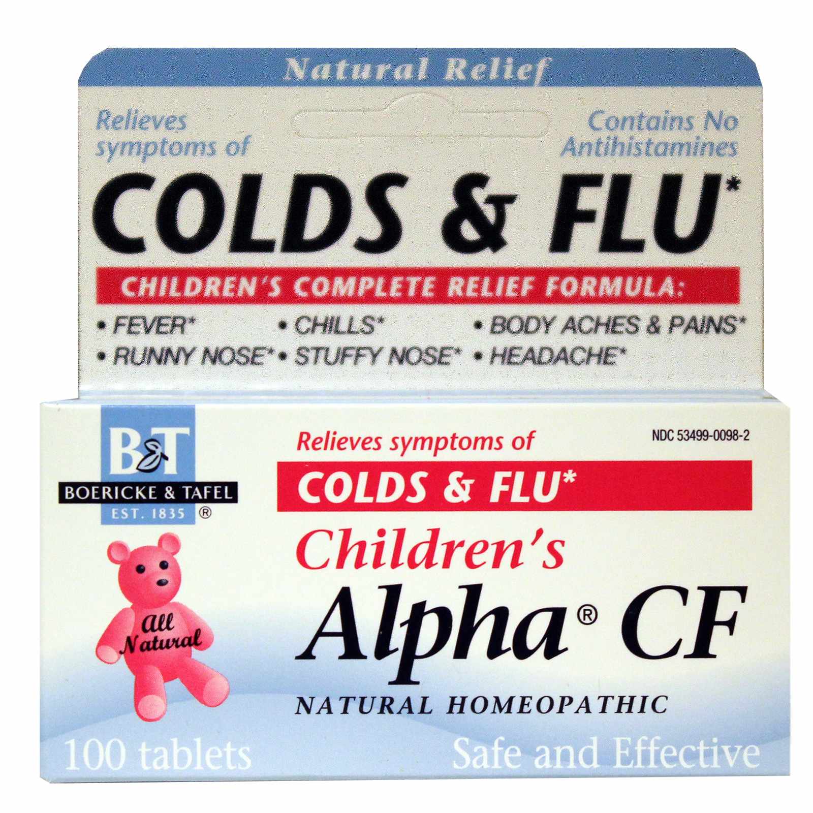 Boericke & Tafel Children's Alpha CF Colds & Flu 100 Tablets