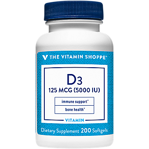 Vitamin D3 - Immune Support & Bone Health - 5,000 IU (200 Softgels)