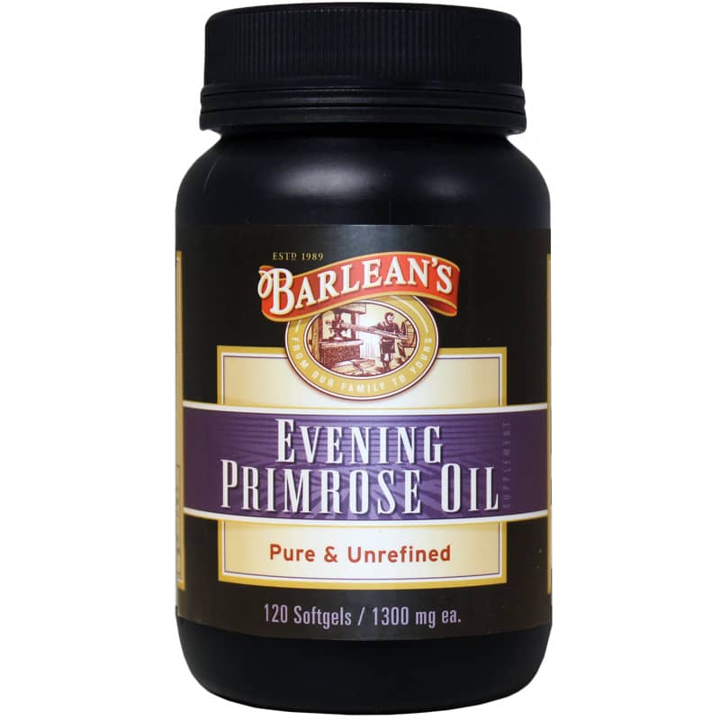 Barleans Organic Oils Evening Primrose Oil, Pure and Unrefined 120 Softgels