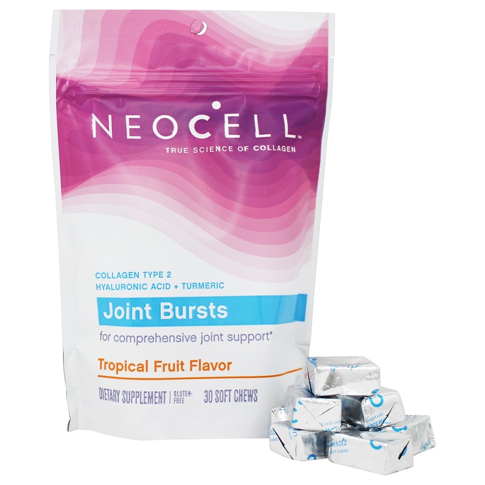 NeoCell - Joint Bursts with Hyaluronic Acid & Turmeric Tropical Fruit Flavor - 30 Soft Chews