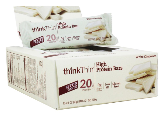 Think Products - thinkThin Protein Bars Box White Chocolate - 10 Bars