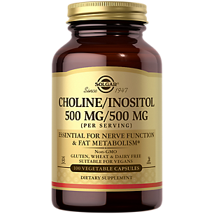 Choline 500 MG / Inositol 500 MG (100 Vegetarian Capsules)