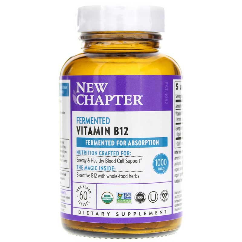 New Chapter Fermented Vitamin B12 60 Veg Tablets