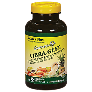 Source of Life Vibra-Gest - Food Plant Enzyme Digestive Aid Formula (180 Vegetarian Capsules)