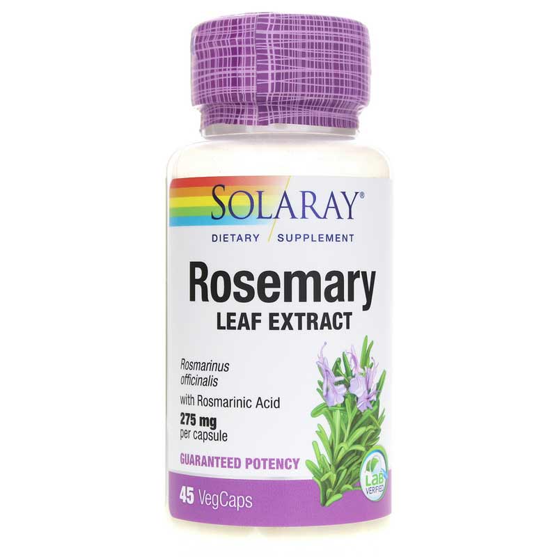 Solaray Rosemary Leaf Extract 275 Mg 45 Veg Capsules