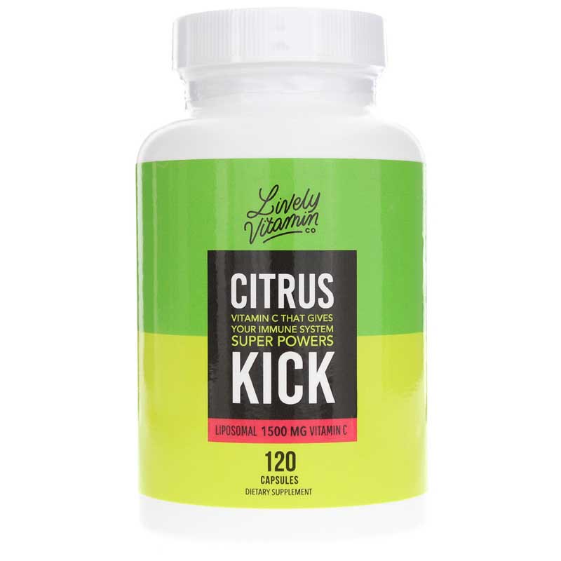 Lively Vitamin Co Citrus Kick Liposomal Vitamin C 1500 Mg 120 Capsules