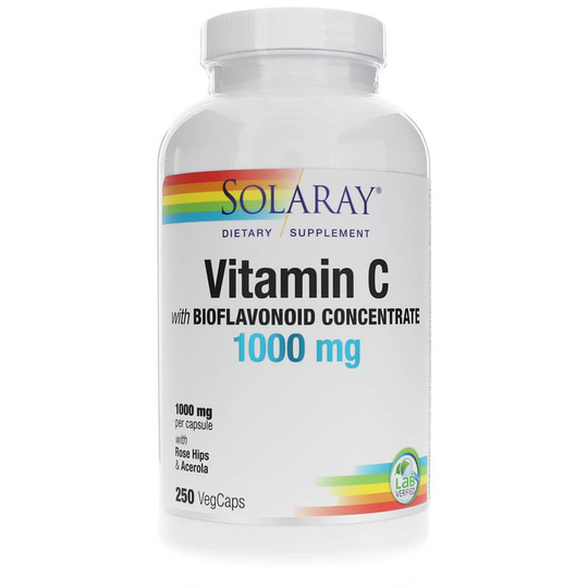 Solaray Vitamin C 1000 Mg with Bioflavonoid Concentrate 250 Veg Capsules