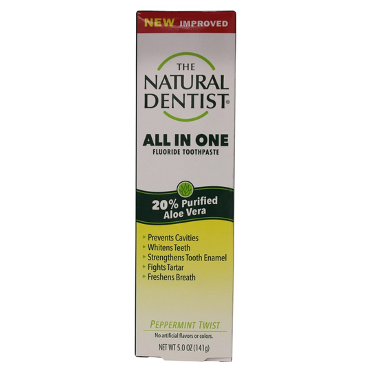 The Natural Dentist - All In One Fluoride Toothpaste Peppermint Twist Flavor - 5 oz.