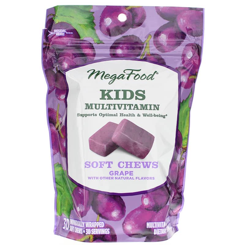 Megafood Kids Multivitamin Soft Chews Grape 30 Soft Chews