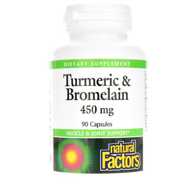 Natural Factors Turmeric & Bromelain 450 Mg 90 Capsules