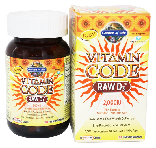 Garden of Life - Vitamin Code RAW D3 2000 IU - 60 Vegetarian Capsules