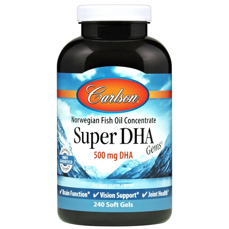 Carlson Labs Super DHA Gems 500 Mg 240 Softgels