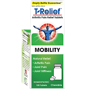 T-Relief - Homeopathic Medicine for Arthritis Pain, Joint Pain & Joint Stiffness (100 Chewable Tablets)