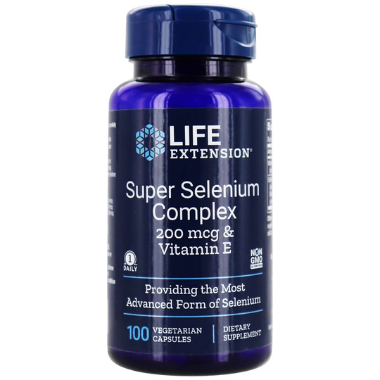 Life Extension - Super Selenium Complex 200 mg with Vitamin E - 100 Vegetarian Capsules