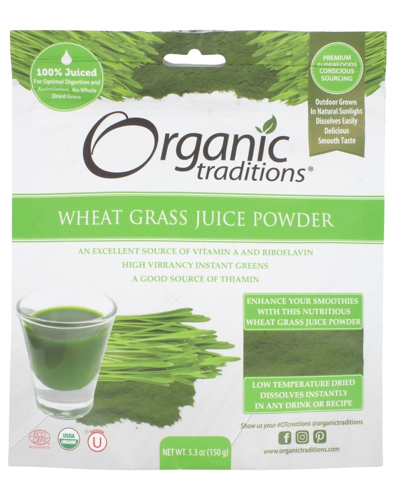 Organic Traditions - Wheat Grass Juice Powder - 5.3 oz.