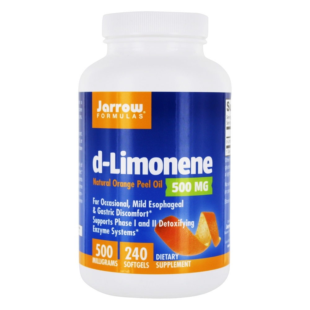Jarrow Formulas - d-Limonene Natural Orange Peel Oil 500 mg. - 180 Softgels