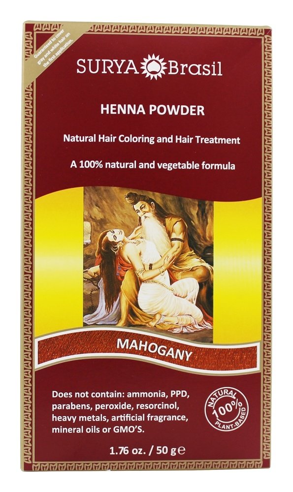 Surya Brasil - Henna Powder Natural Hair Coloring Mahogany - 1.76 fl. oz.
