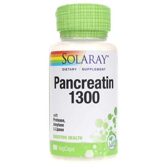 Solaray Pancreatin 1300 90 Veg Capsules