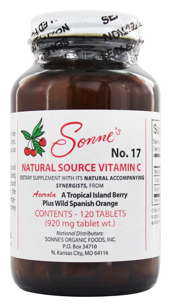 Sonne's - Natural Source Vitamin C 17 - 120 Tablets