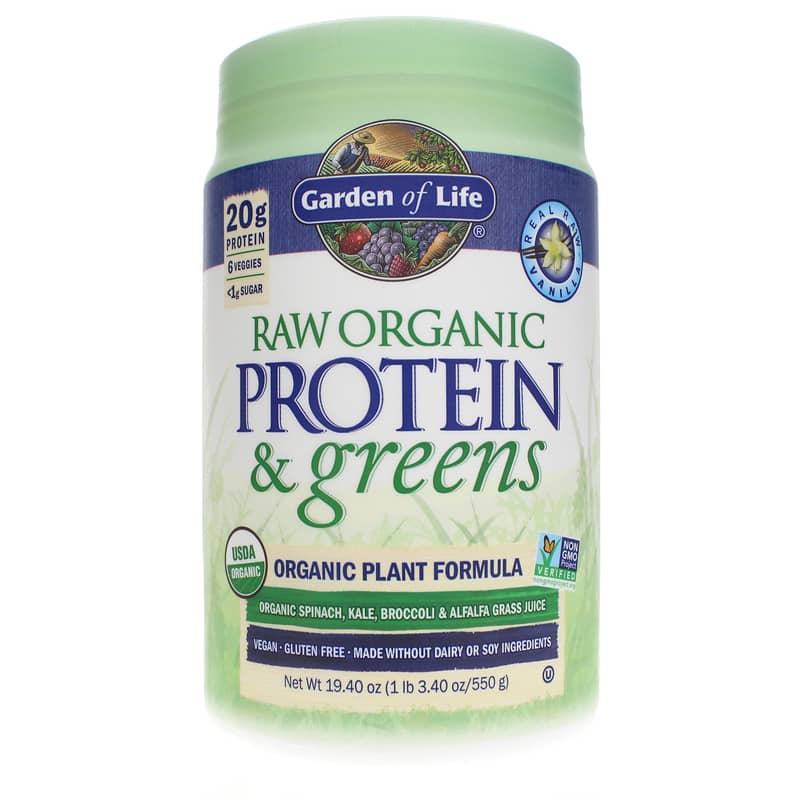 Garden of Life Raw Organic Protein & Greens Vanilla 19.4 Oz 548 Grams