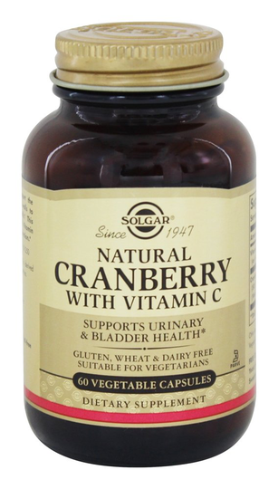 Solgar - Natural Cranberry With Vitamin C - 60 Vegetarian Capsules