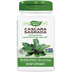 Cascara Sagrada - Occasional Constipation Relief - 350 MG Per Serving (180 Vegan Capsules)