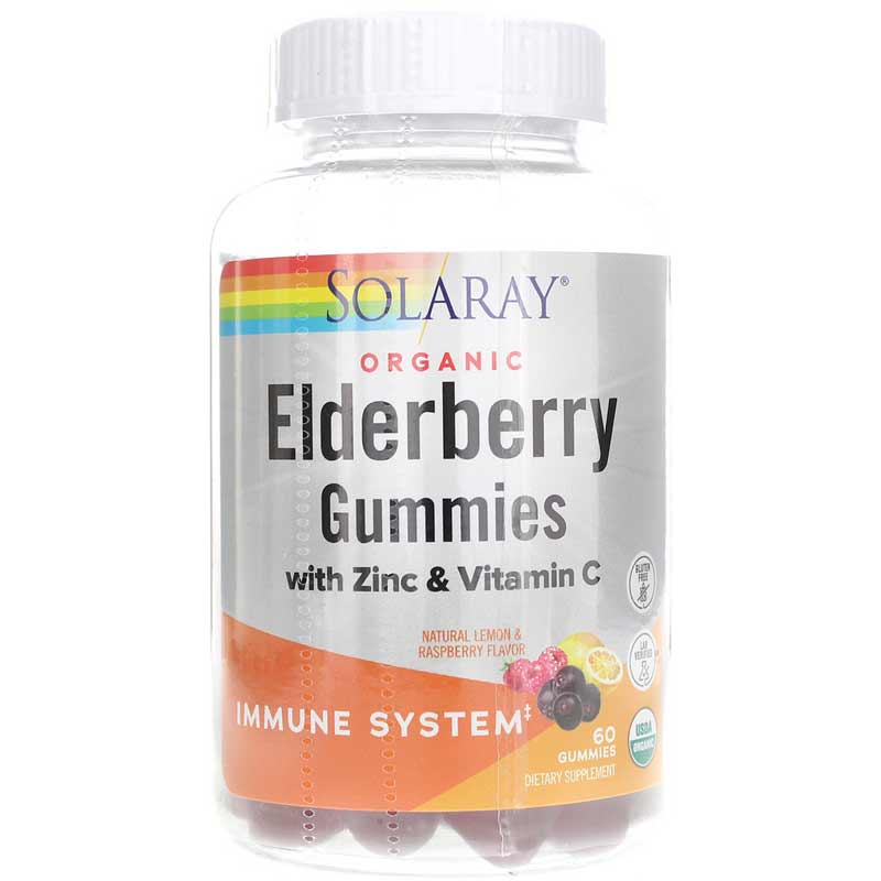 Solaray Organic Elderberry Gummies 60 Gummies