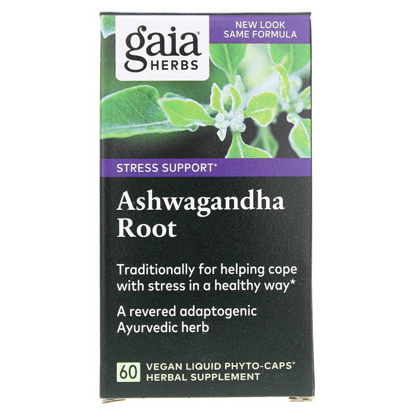 Gaia Herbs Ashwagandha Root 60 Liquid Phyto Caps 60 Veg Capsules
